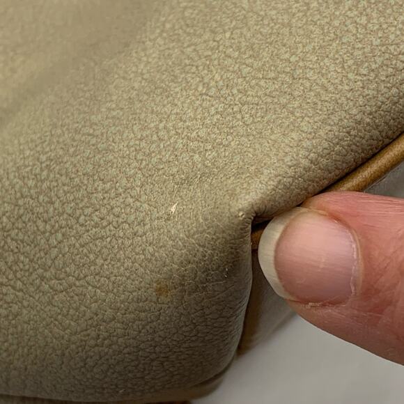 Elle & Jae Gypset Floral Detail Crossbody Purse Bag Brass Ring Handle Tan Beige - Picture 16 of 16